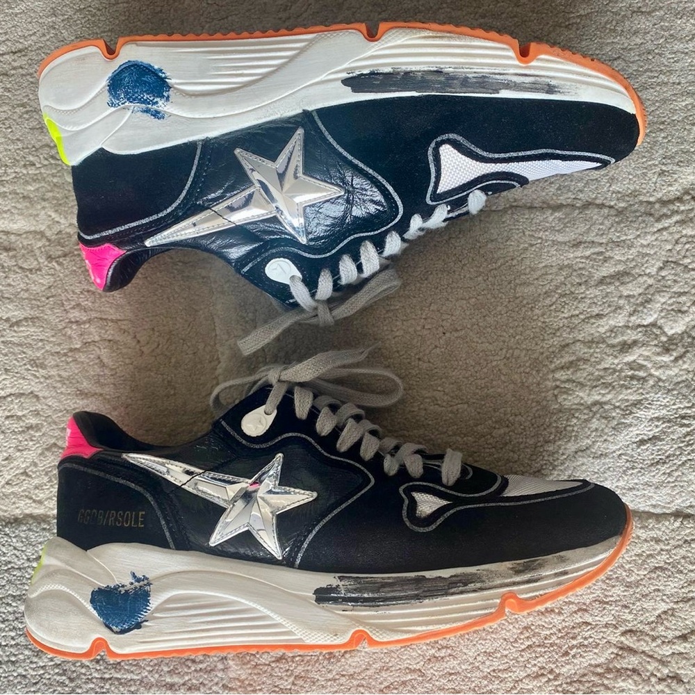 Golden goose leather suede trainers
